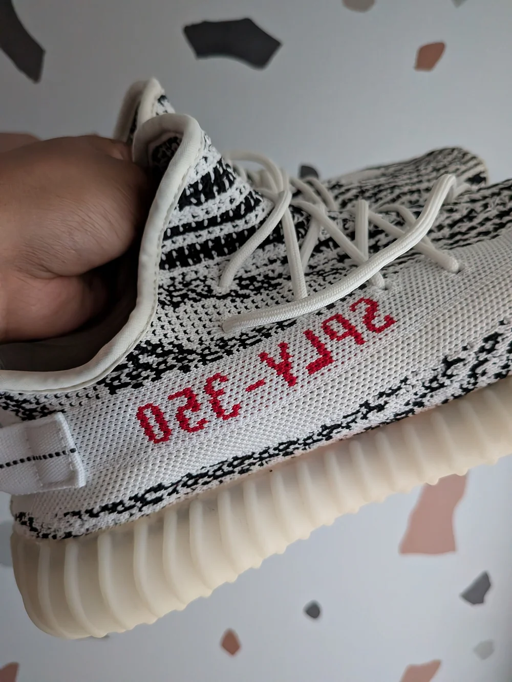 Mens zebra 350 knit sneaker